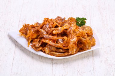 Lezzetli domuz kulakları plaka snack