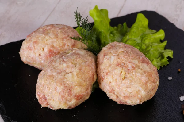 Raw Pork Cutlet Minced Meat — Stock Photo, Image