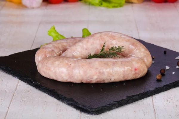 Raw Pork Sausages Ready Grill — Stock Photo, Image