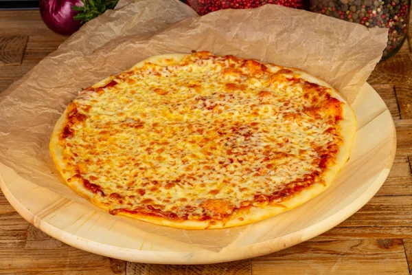 Grande Délicieuse Pizza Margarita Fromage — Photo