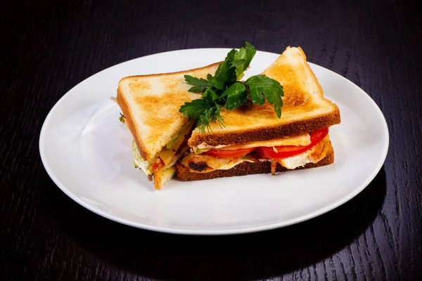 Смачний Бутерброд Цезаря Куркою — стокове фото