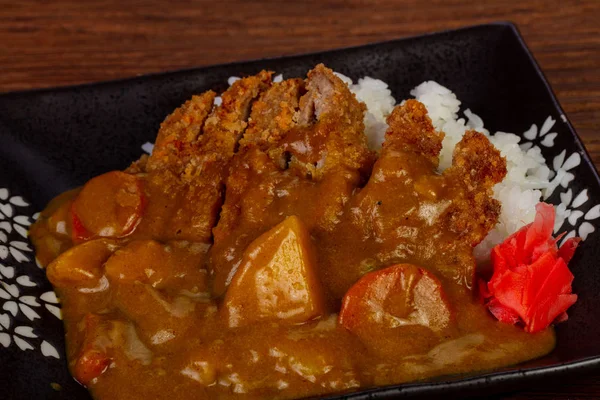 Japanische Küche Tonkatsu Schweinefleisch — Stockfoto