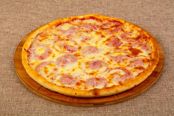 Pizza Con Jamón Queso — Foto de Stock