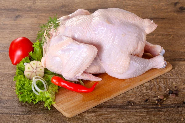 Сырая Курица Приготовления Пищи — стоковое фото