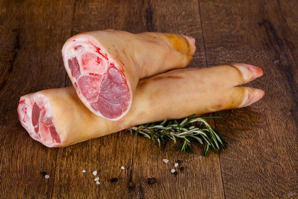 Carne Maiale Cruda Sfondo Legno — Foto Stock