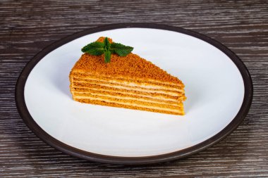 Nane ile servis lezzetli krem bal pasta