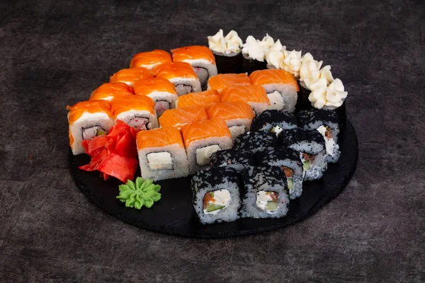 Japanese Sushi Set Various Ingredient — Stock Photo, Image