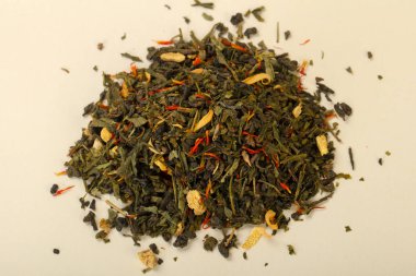 Aroma çay yığın meyve, meyveler ve otlar ile