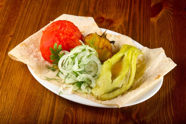 Izgara sebze pişmiş