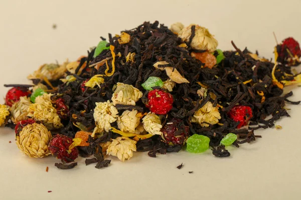 Aroma Tea Heap Fruit Berries Herbs — Stock Photo, Image