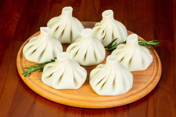 Georgian Traditional Khinkali Meat — Stock Photo, Image