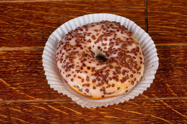 Сладкий Пончик Сливками — стоковое фото