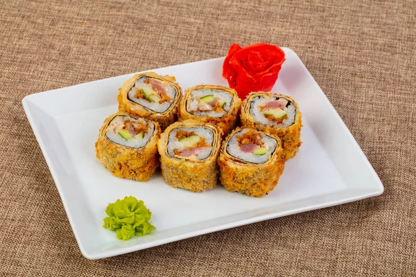 Tempura roll with tuna and avocado