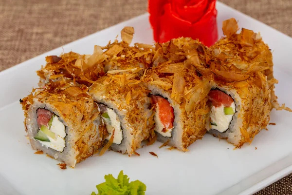 Japon Soğuk Geleneksel Somon Roll — Stok fotoğraf