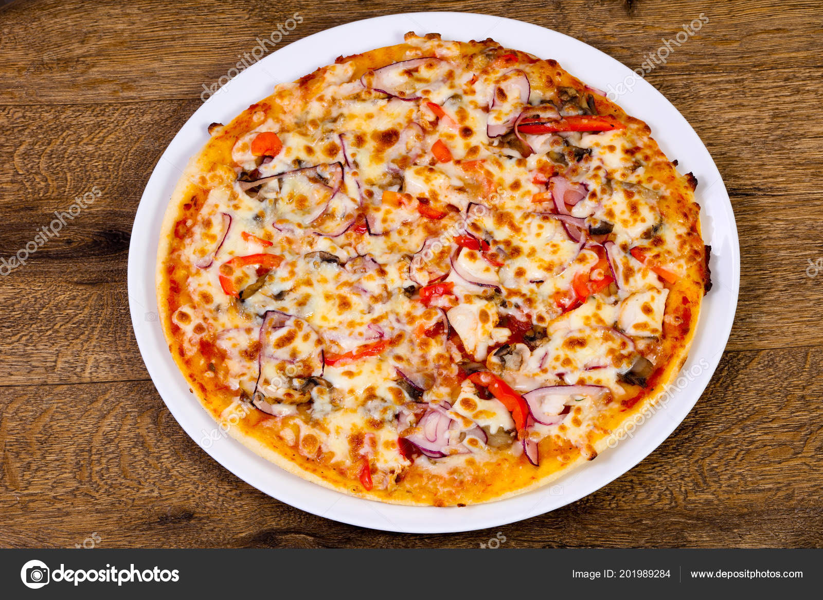 Pizza Beef Cheese Onion — Stock Photo © AndreySt 201989284