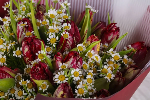 Buquê Romance Com Várias Flores — Fotografia de Stock