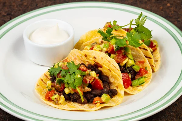 Machete Taco Saboroso Com Legumes — Fotografia de Stock