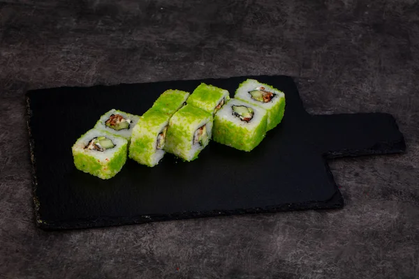 Rolo Tradicional Japonês Com Enguia — Fotografia de Stock