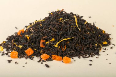 Aroma çay yığın meyve, meyveler ve otlar ile
