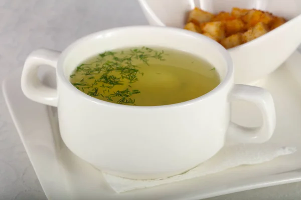 Chicken Soup Dill — Stock Photo, Image