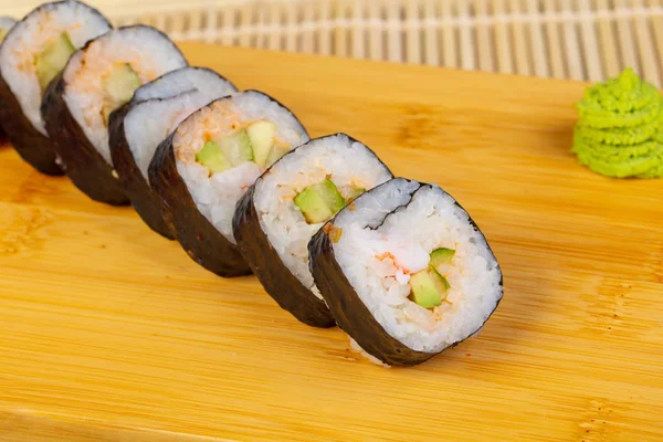 Delicious Sushi Rolls Vegetables — Stock Photo, Image