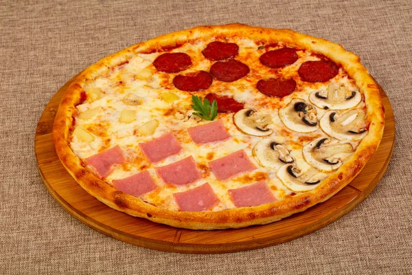 Pizza Assortie Mélange Avec Fromage — Photo