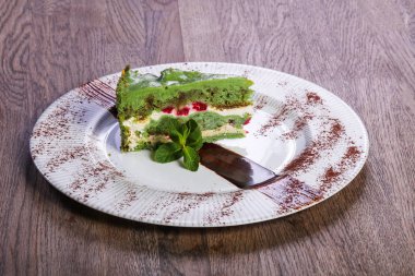 Hizmet çilek nane ile pasta