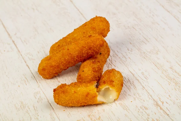 Crispy Roasted Dinner Cheese Sticks — Stock Photo, Image