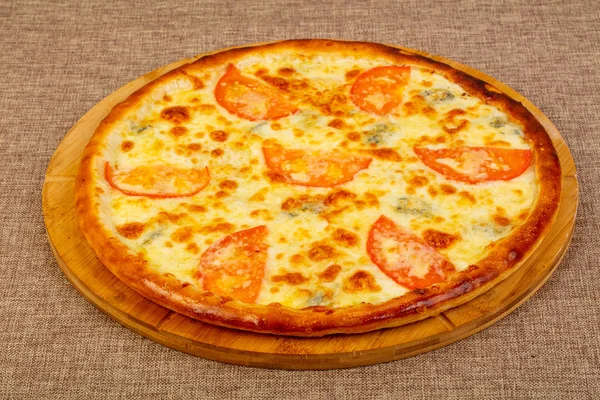 Pizza Margarita Con Queso Tomates —  Fotos de Stock