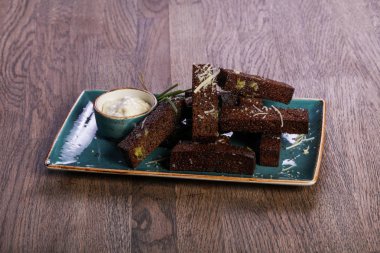 Garlick ekmek snack bira için