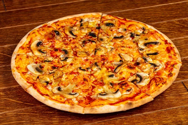 Pizza with mushroom and cheese