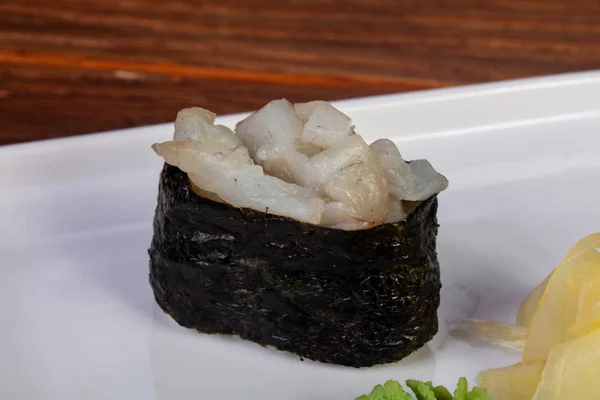 Gunkan Sushi Japonés Con Cola Amarilla — Foto de Stock