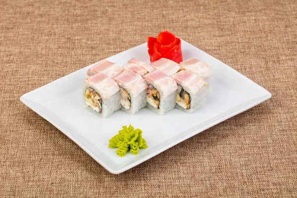 Japanese traditional roll with bacon