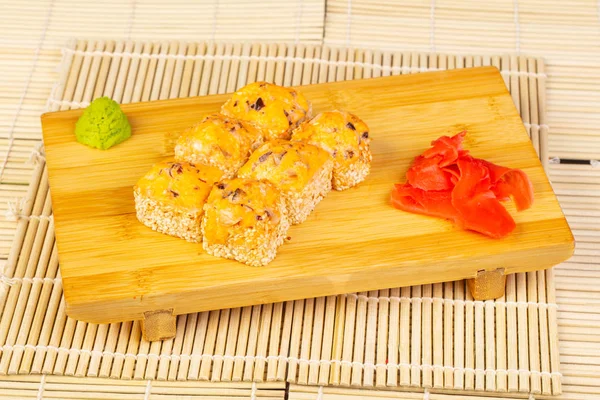 Deliziosi Panini Sushi Funghi Forno — Foto Stock