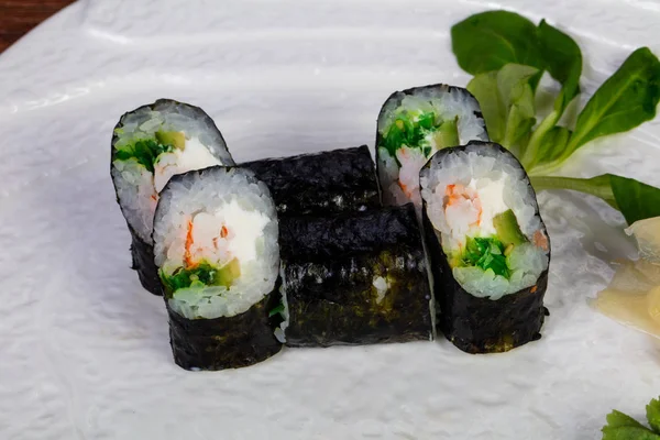 Japanese Maki Roll Natural Crab — Stock Photo, Image