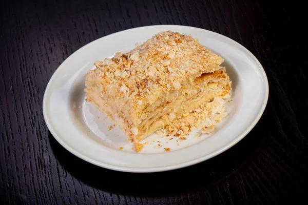 おいしいナポレオン ケーキとクリーム — ストック写真