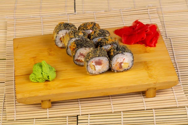 Delicious set of fried tuna rolls