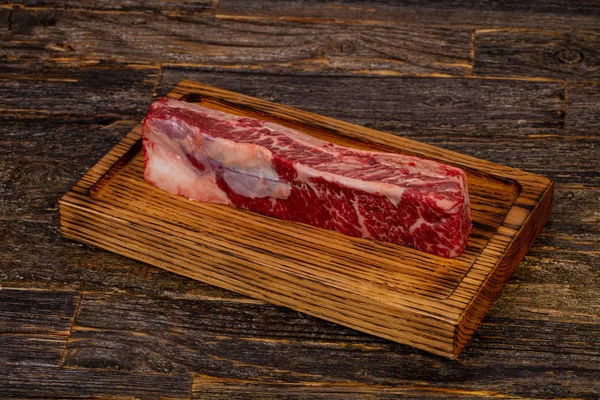 Syrové Hovězí Steak Angus Black Short Žebra — Stock fotografie
