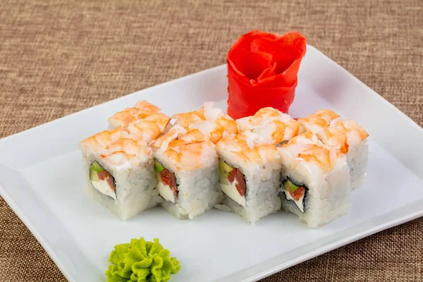 Roll Prawn Salmon — Stock Photo, Image