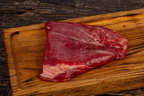 Rohes Rindfleisch Flank Steak Schwarzer Angus — Stockfoto