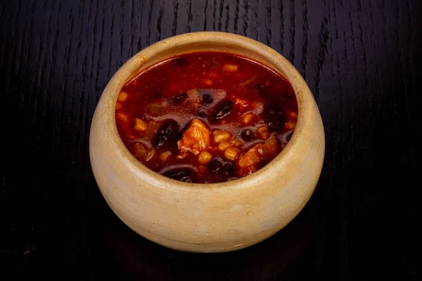 Delicious chili soup with beans — Stock Image Delicious Chili Soup Beans Royalty Free Stock Images