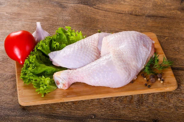 Gambe Pollo Crude Cucinare — Foto Stock