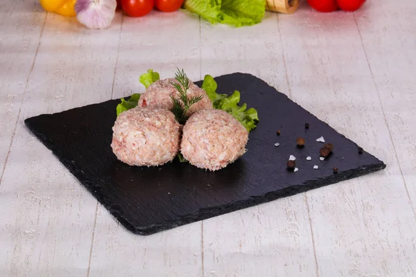 Raw Kotlet Mięso Mielone — Zdjęcie stockowe