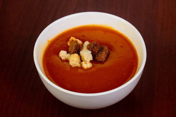 Pumpkin Cream Soup Bread — Stock Photo, Image