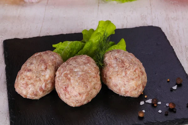 Çiğ Domuz pirzola - kıyılmış et