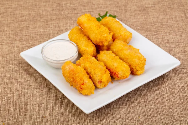 Yengeç eti sopa tempura sos ile