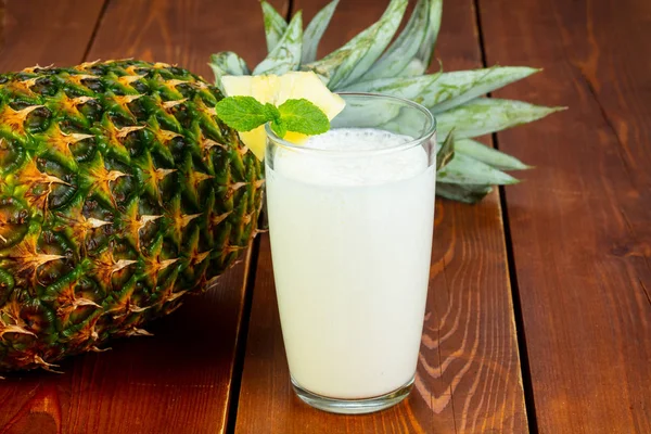 Sweet and cold pineapple shake