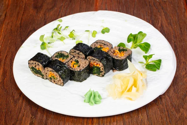 Japanese Vegan Roll Soba — Stock Photo, Image