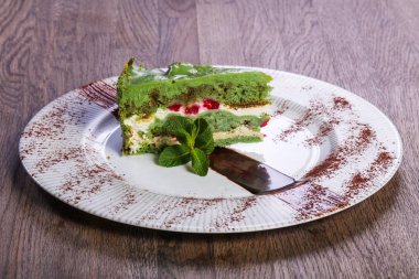 Hizmet çilek nane ile pasta