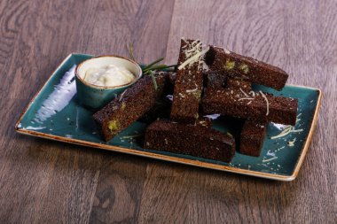 Garlick ekmek snack bira için